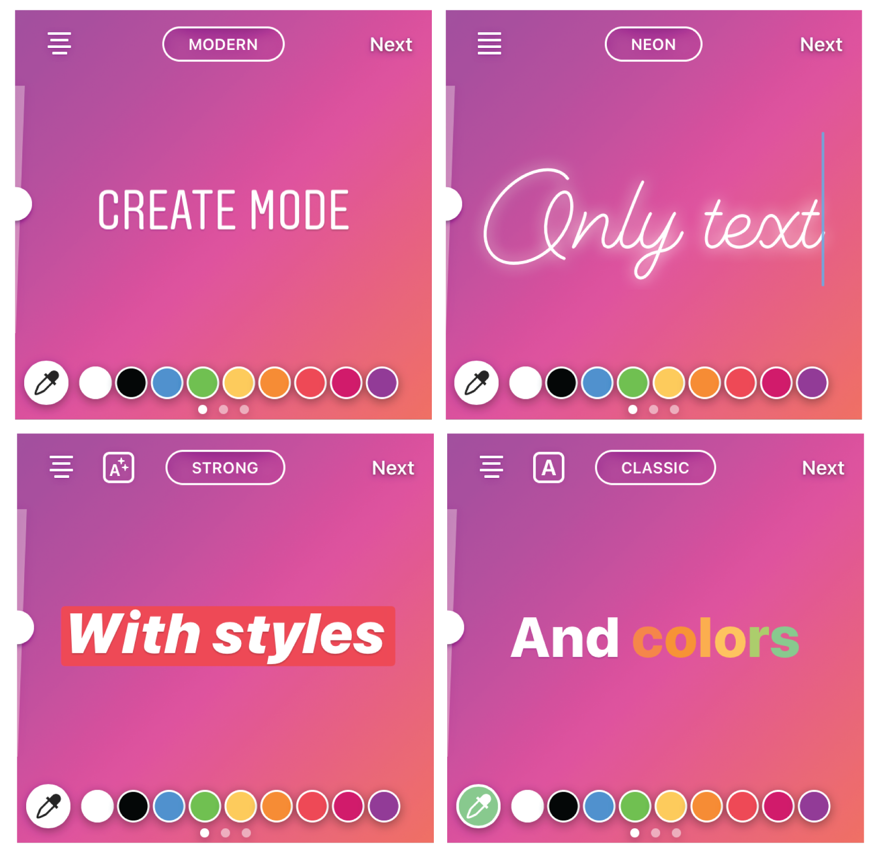 Instagram 文字だけでストーリーをあげる 作成 モードの使い方とテクニックを紹介 Tamasdesign