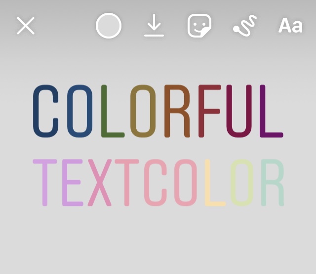 Instagram ストーリーで文字に虹色 カラフルなグラデーションをかける方法 Tamasdesign