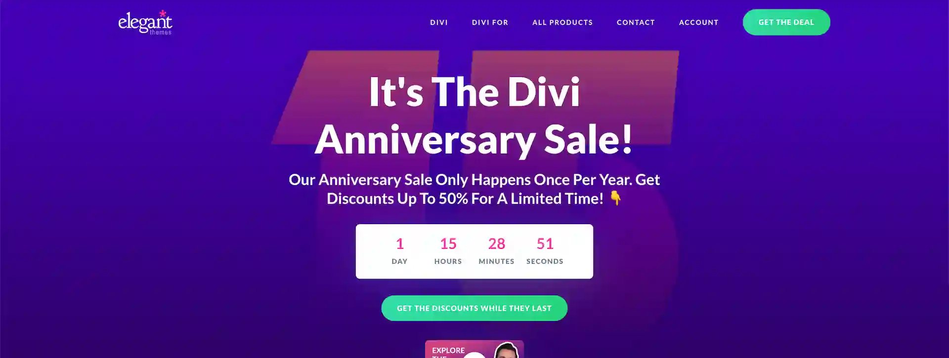 divi anniversarysale2023 screenshot